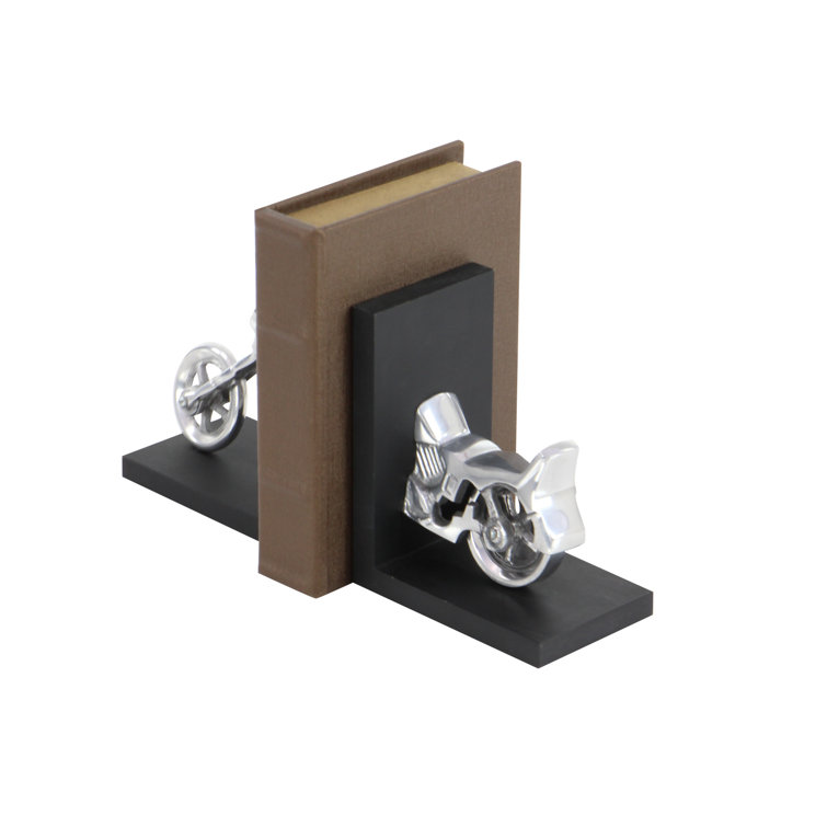 Latitude Run® Aluminum and Wood Bookends & Reviews Wayfair